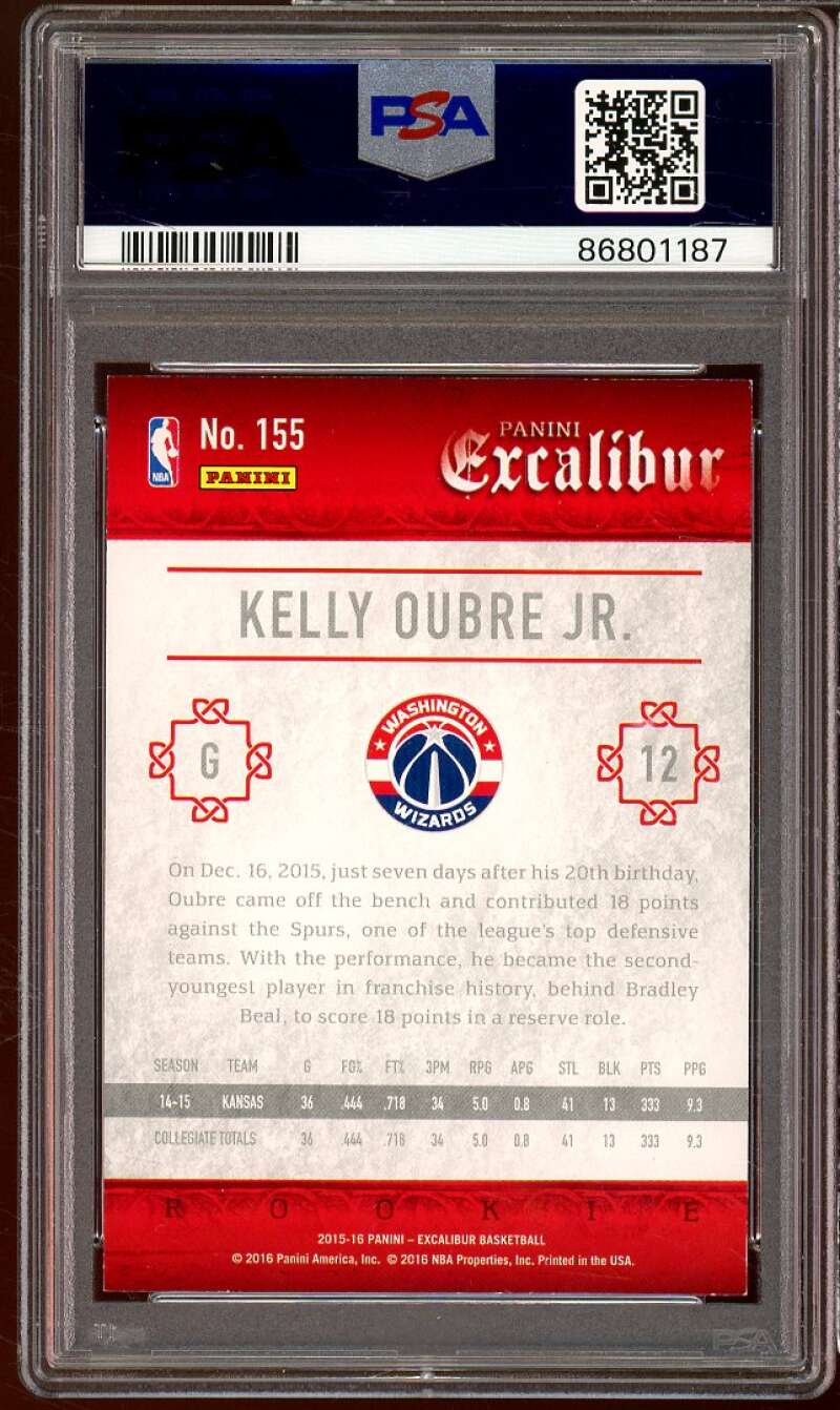 Kelly Oubre Jr. Rookie 2015-16 Panini Excalibur Silver (Serial 1/70) #155 PSA 8 Image 2