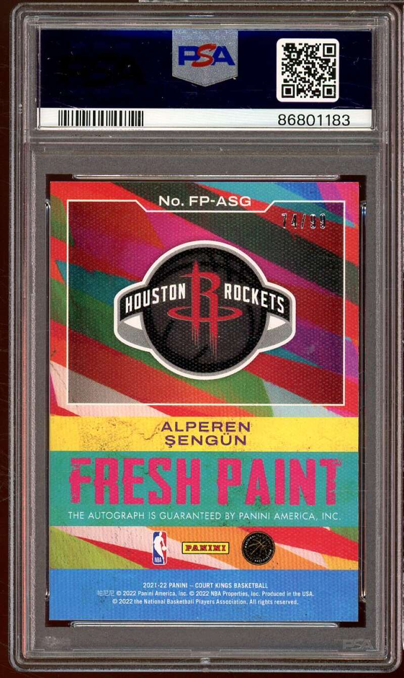 Alperen Sengun RC 2021 Court Kings Fresh Paint Auto Ruby (pop 1) #fpasg PSA 10 Image 2