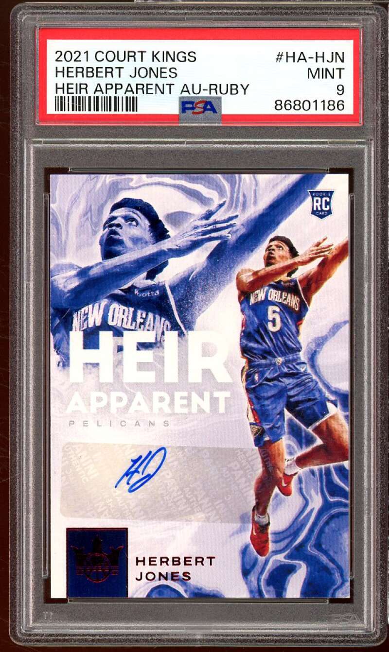 Herbert Jones RC 2021-22 Court Kings Heir Apparent Au-Ruby (pop 2) #HAHJN PSA 9 Image 1