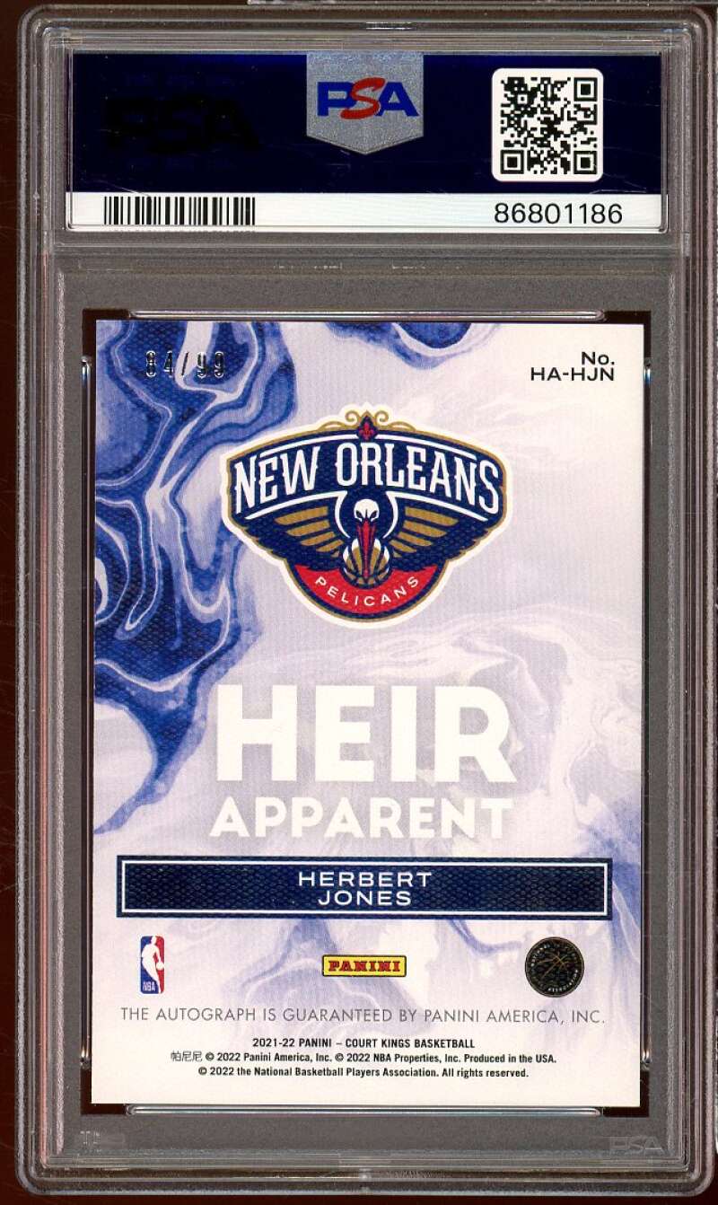 Herbert Jones RC 2021-22 Court Kings Heir Apparent Au-Ruby (pop 2) #HAHJN PSA 9 Image 2