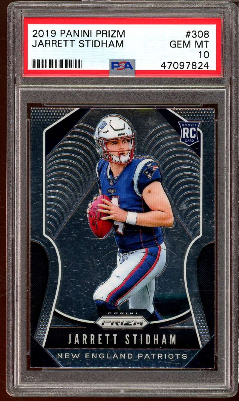 Jarrett Stidham Rookie Card 2019 Panini Prizm #308 PSA 10 Image 1