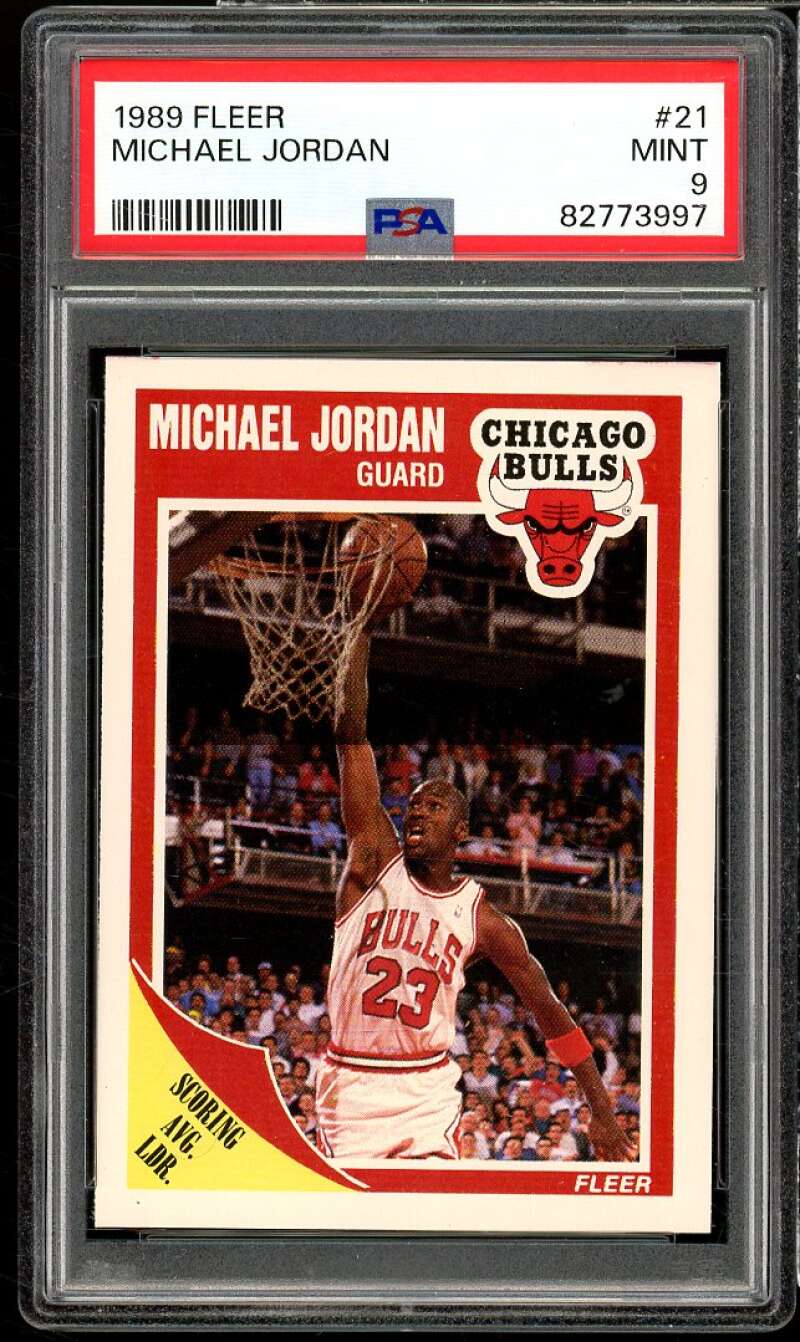 Michael Jordan Card 1989-90 Fleer #21 PSA 9 Image 1