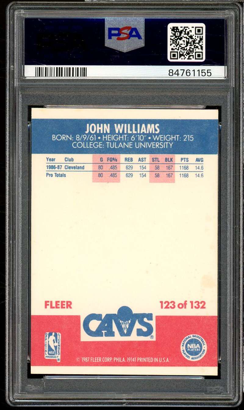 John Williams Card 1987-88 Fleer #123 PSA 6 Image 2