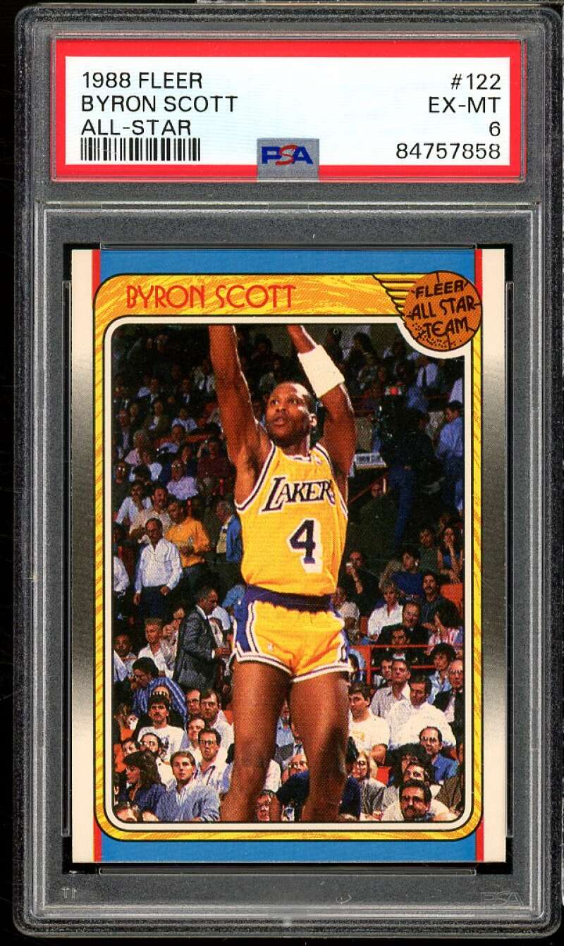 Byron Scott Card 1988-89 Fleer All Star #122 PSA 6 Image 1