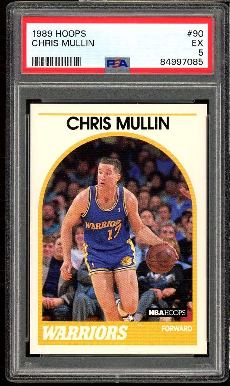 Chris Mullin Card 1989-90 Hoops #90 PSA 5 Image 1