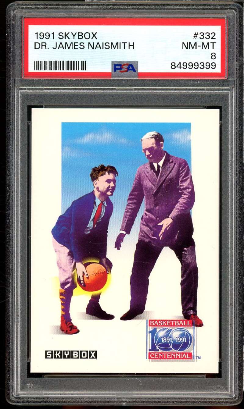 Dr. James Naismith Card 1991-92 SkyBox #332 PSA 8 Image 1