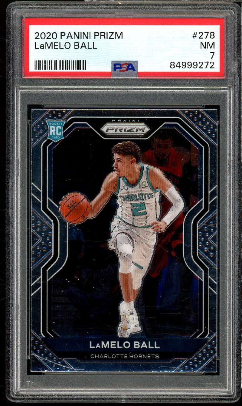 LaMelo Ball Rookie Card 2020-21 Panini Prizm #278 PSA 7 Image 1