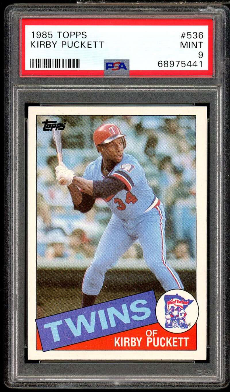 Kirby Puckett Rookie Card 1985 Topps #536 PSA 9 Image 1