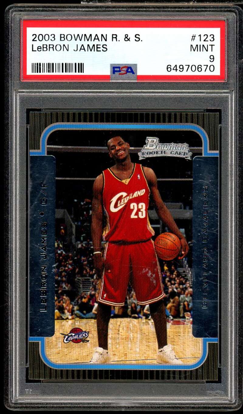 LeBron James Rookie Card 2003-04 Bowman #123 PSA 9 Image 1