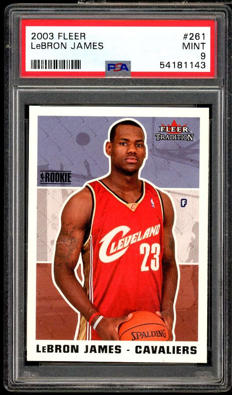 LeBron James Rookie Card 2003-04 Fleer #261 PSA 9 Image 1