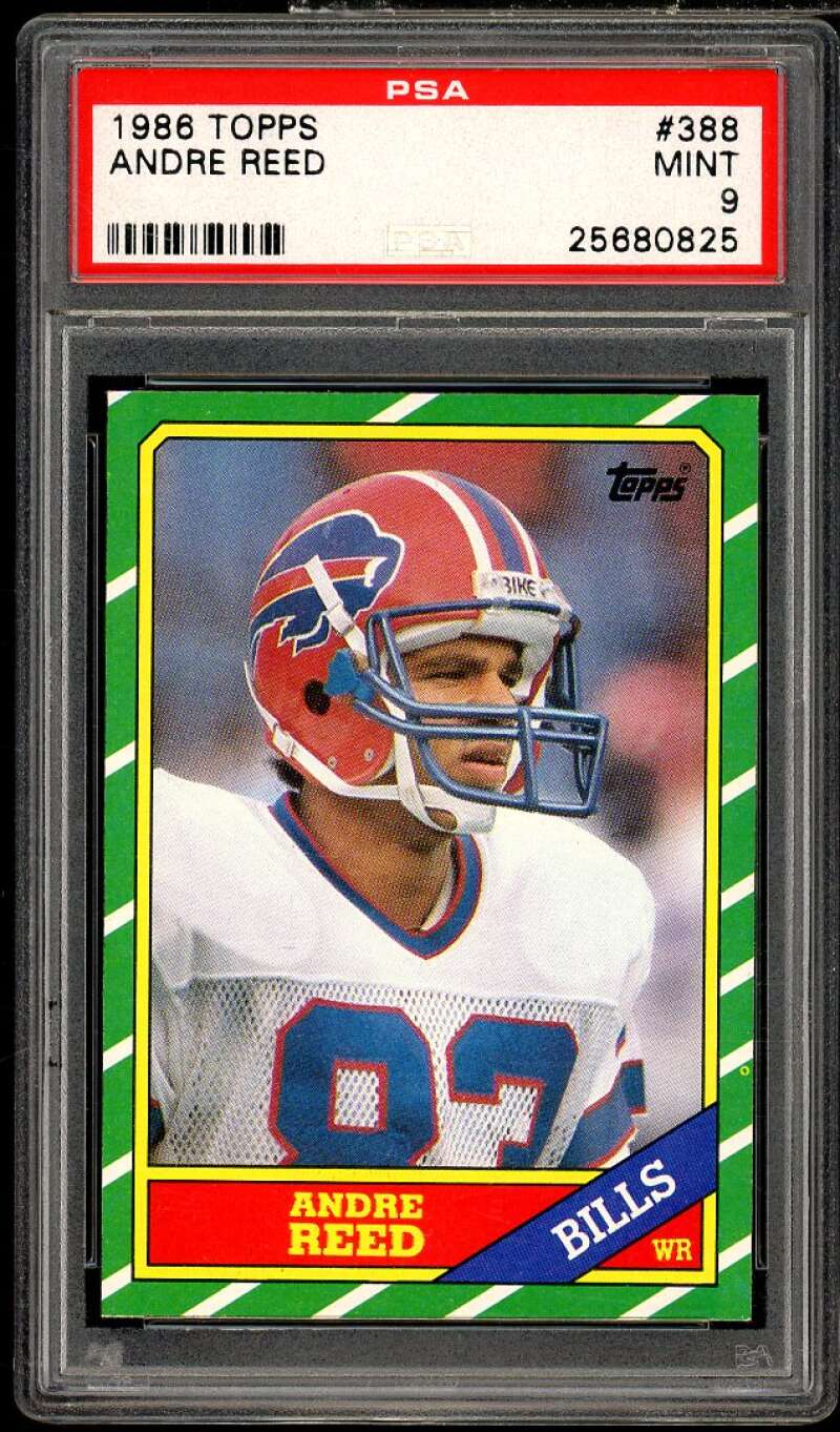 Andre Reed Rookie Card 1986 Topps #388 PSA 9 Image 1