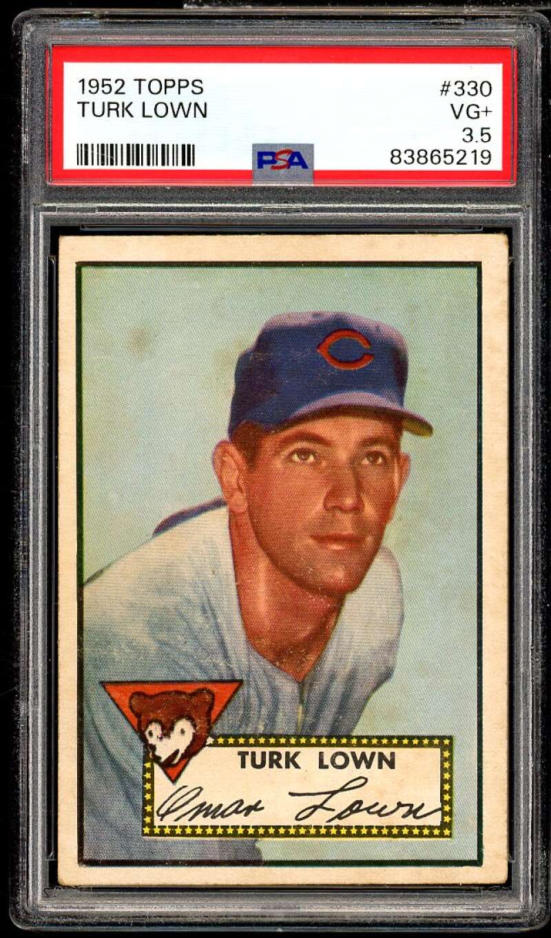 Turk Brown Rookie Card 1952 Topps #330 PSA 3.5 Image 1