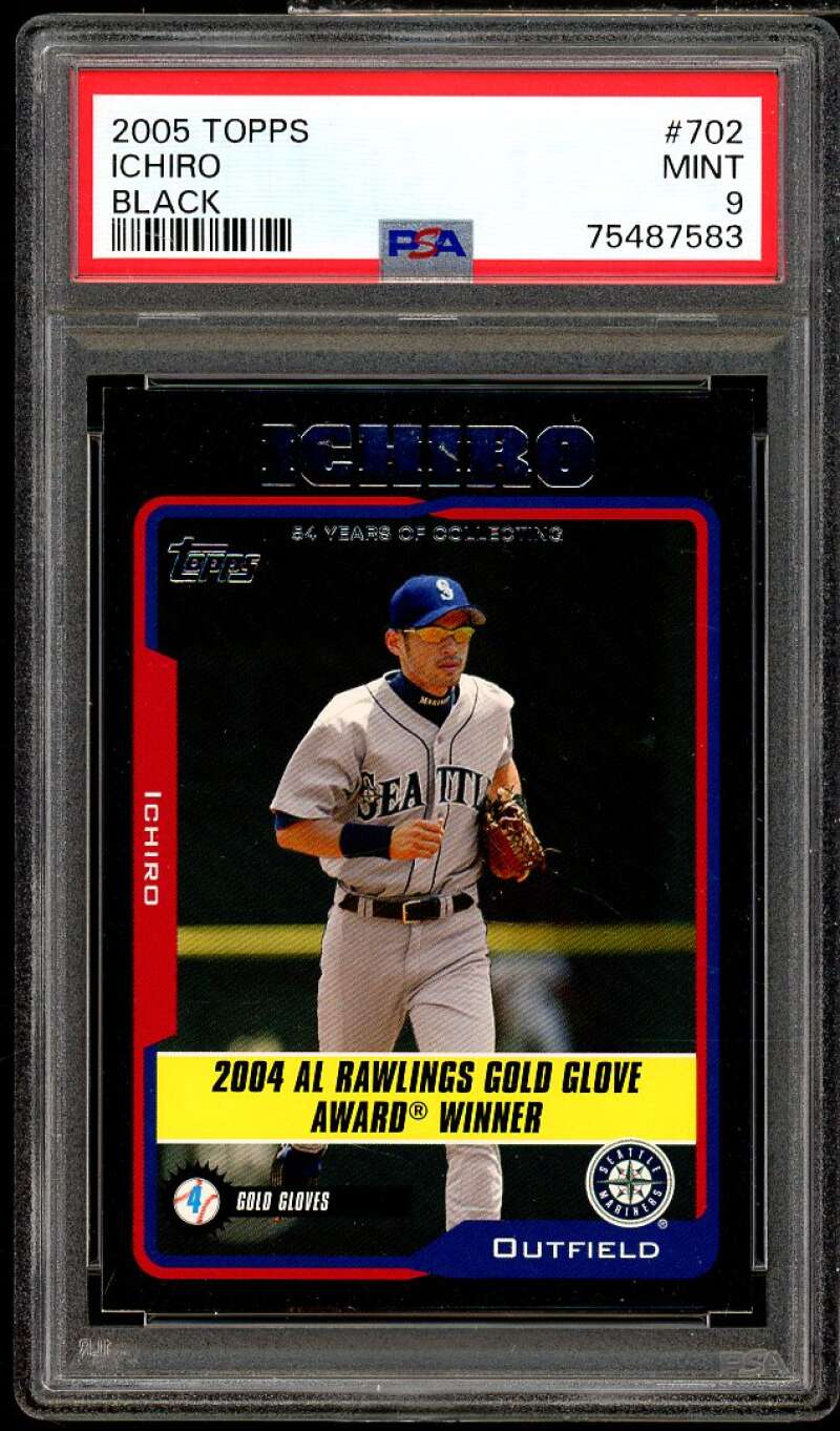 Ichiro Suzuki Card 2005 Topps Black (pop 2) #702 PSA 9 Image 1