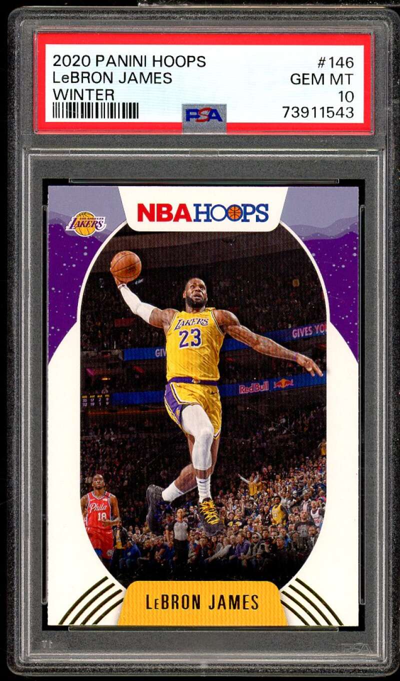 LeBron James Card 2020-21 Panini Hoops Winter (pop 4) #146 PSA 10 Image 1