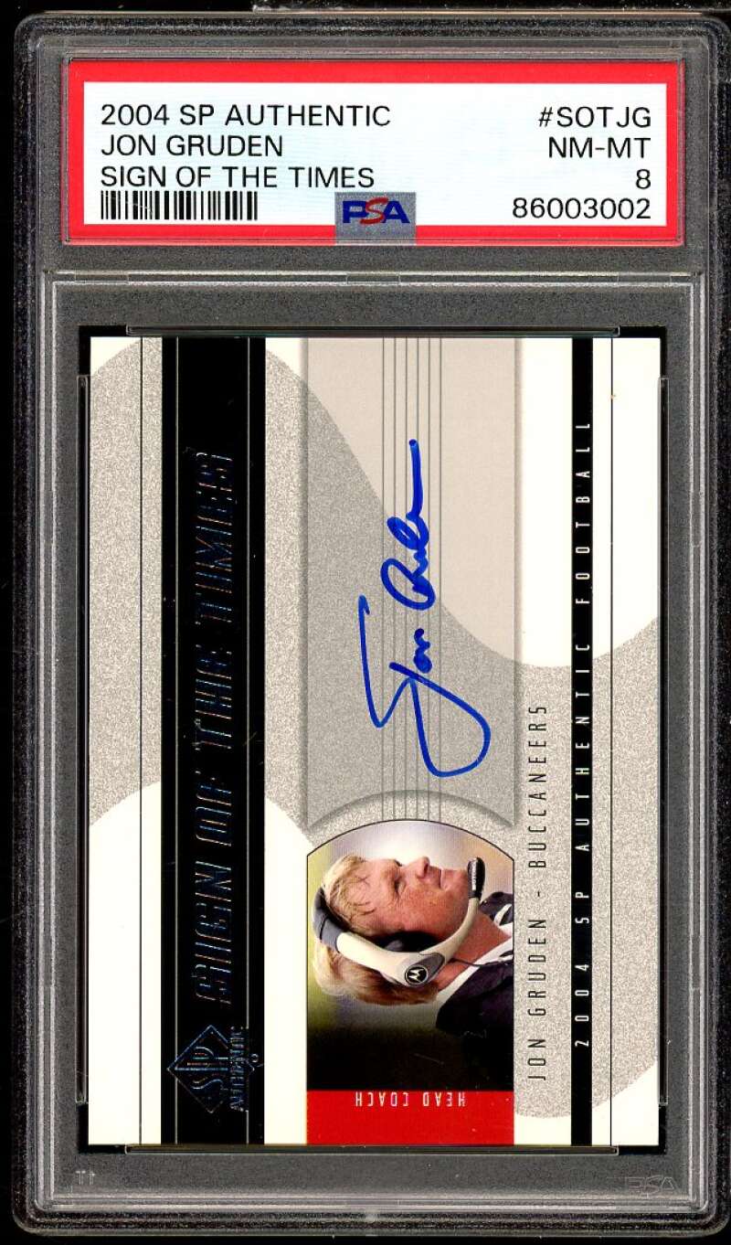 John Gruder Card 2004 SP Authentic Sign Of The Times #sotjg PSA 8 Image 1