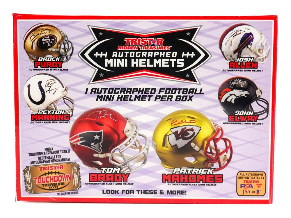 2024 TriStar Hidden Treasures Autographed Football Mini Helmets Hobby Box Image 2