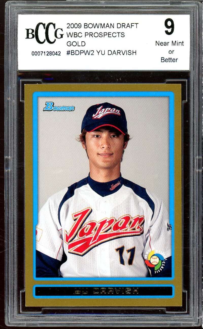 Yu Darvish Rookie 2009 Bowman Draft Draft WBC Prospects Gold #bdpw2 BGS BCCG 9 Image 1