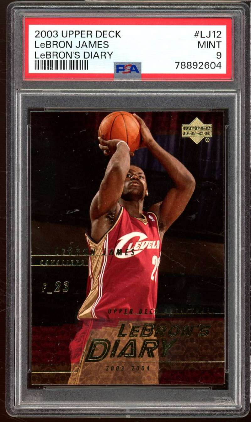 LeBron James Rookie Card 2003 Upper Deck Lebron's Diary #lj12 PSA 9 Image 1