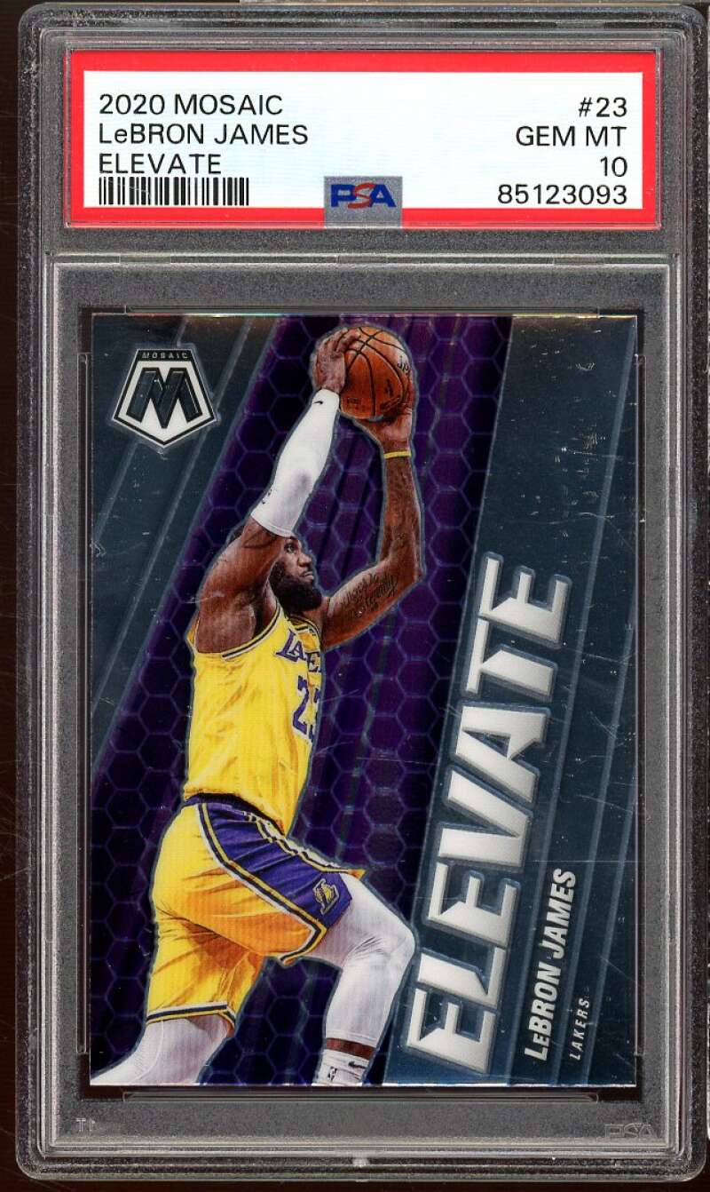 LeBron James Card 2020-21 Mosaic Elevate #23 PSA 10 Image 1