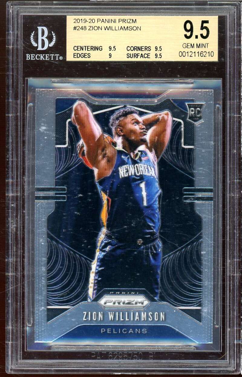 Zion Williamson Rookie Card 2019-20 Panini Prizm #248 BGS 9.5 (9.5 9.5 9 9.5) Image 1