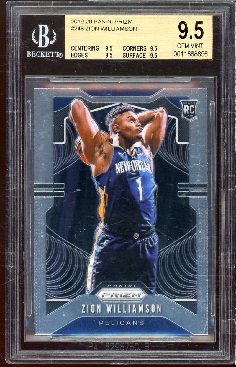 Zion Williamson Rookie Card 2019-20 Panini Prizm #248 BGS 9.5 (9.5 9.5 9.5 9.5) Image 1