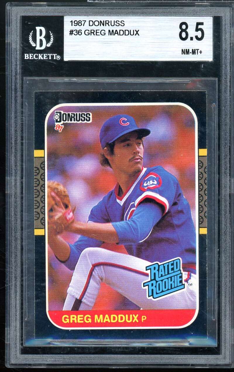 Greg Maddux Rookie Card 1987 Donruss #36 BGS 8.5 (8.5 9 8.5 8) Image 1