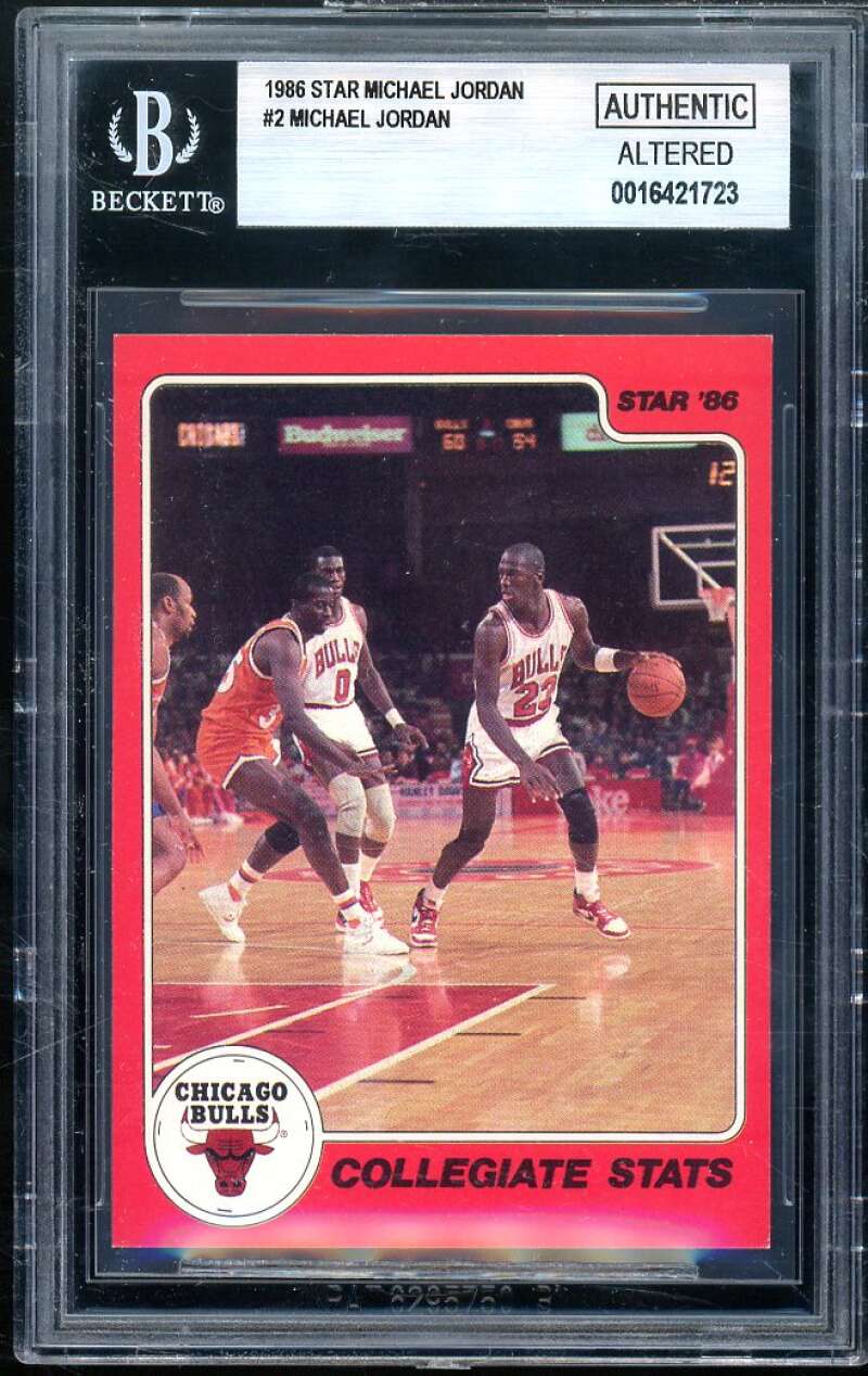 Michael Jordan Rookie Card 1986 Star #2 BGS Authentic Altered Image 1