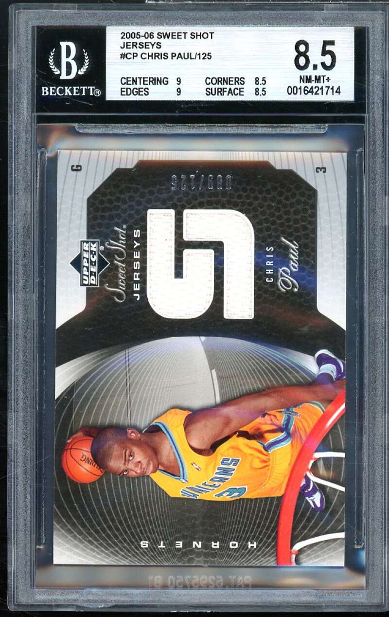 Chris Paul Rookie 2005-06 Sweet Shot Jerseys (pop 2) #cp BGS 8.5 (9 8.5 9 8.5) Image 1