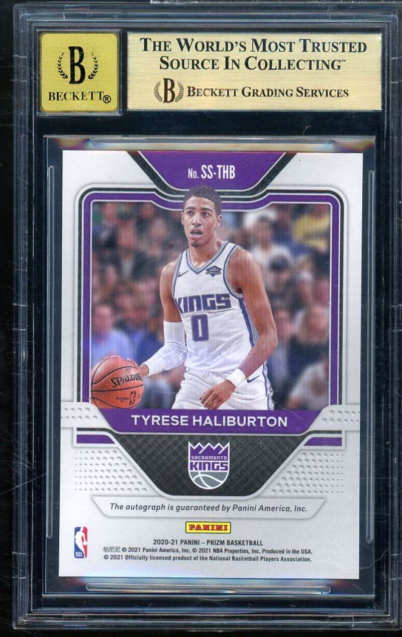 Tyrese Haliburton Rookie 2020-21 Panini Prizm Sensational Signatures #53 BGS 9.5 Image 2