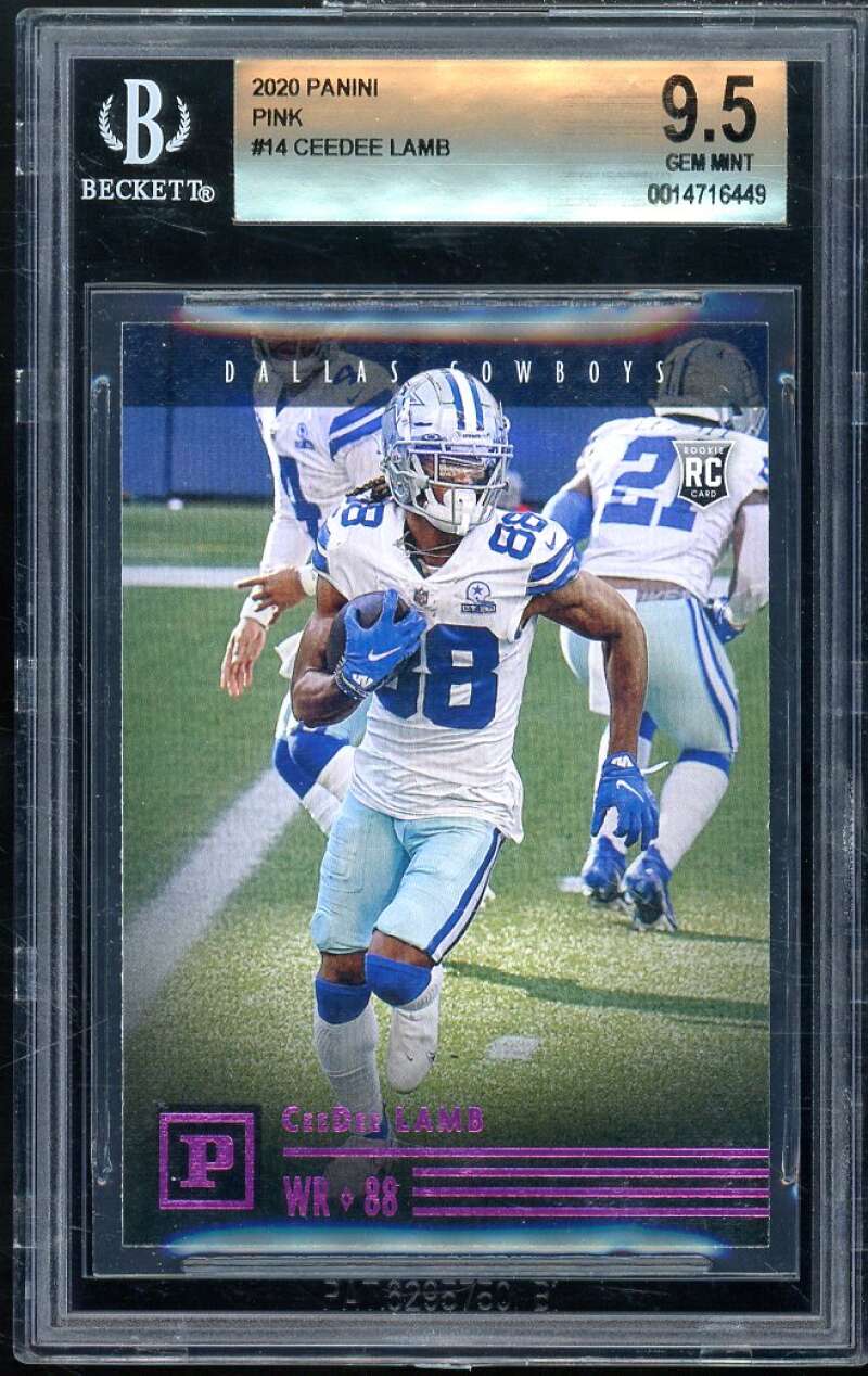 CeeDee Lamb Rookie Card 2020 Panini Pink #14 BGS 9.5 Image 1