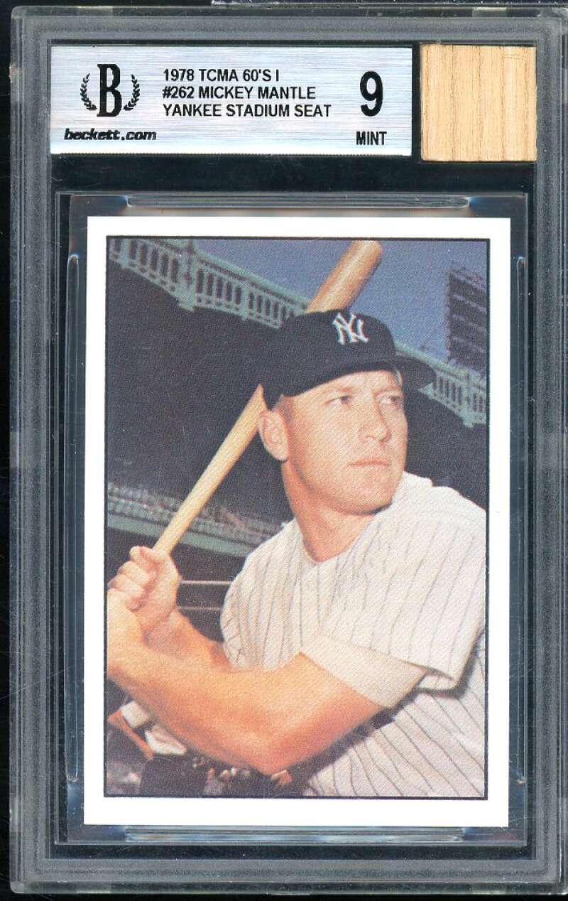 Mickey Mantle 1978 TCMA 60's Yankees Stad Seat #262 BGS BVG 9 (8.5 9.5 9.5 9.5) Image 1