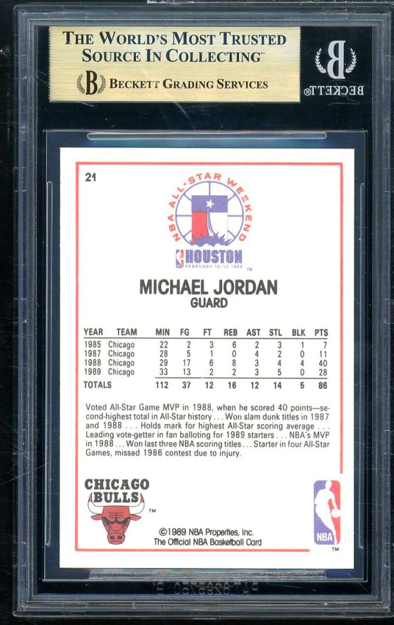 Michael Jordan Card 1989-90 Hoops All-Star #21 BGS 9.5 (9.5 9.5 9.5 9) Image 2