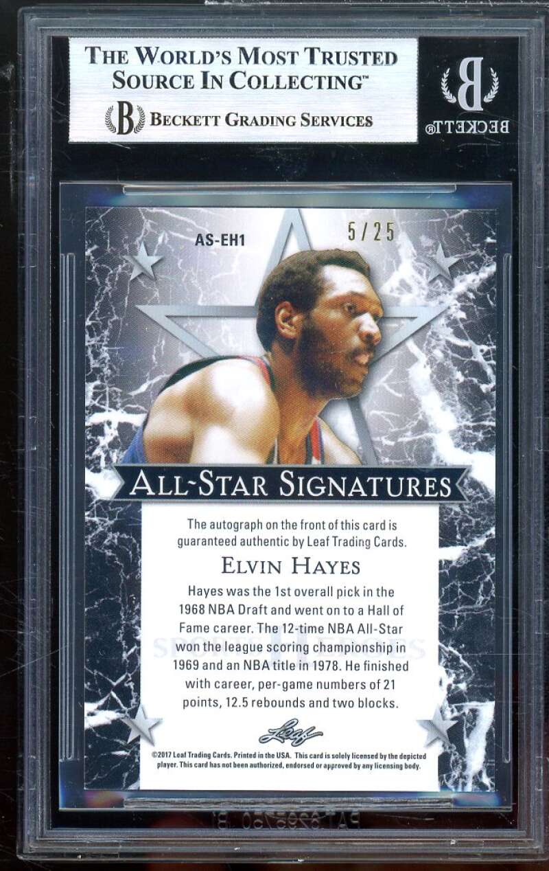 Elvin Hayes 2017 Leaf Metal Sports Heroes Signatures Prismatic Wave #aseh1 BGS 9 Image 2