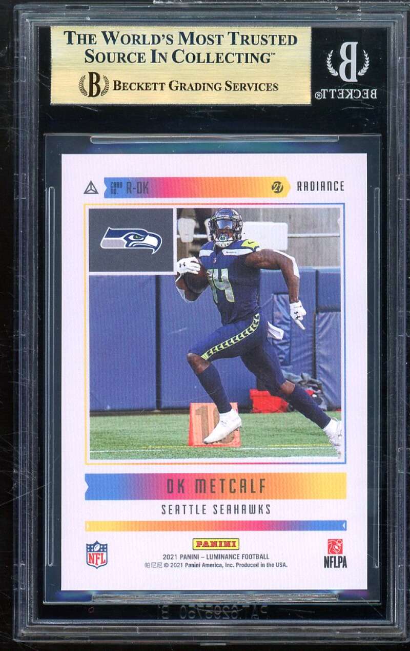 D.K. Metcalf 2021 Panini Luminance Radiance (pop 1) #13 BGS 9.5 (9.5 9.5 9.5 10) Image 2