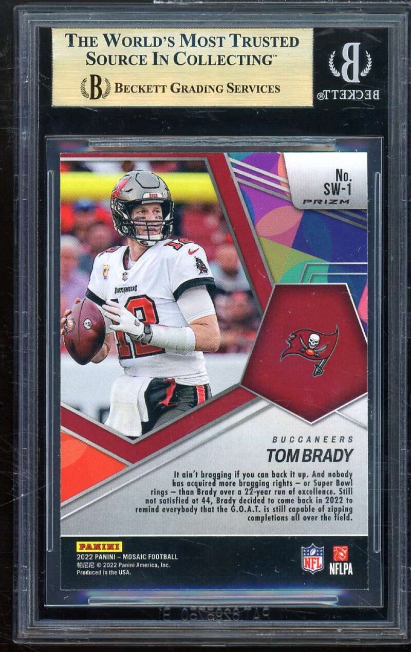 Tom Brady 2022 Panini Mosaic Swagger Silver (pop 1) #1 BGS 9.5 (9 9.5 9.5 9.5) Image 2