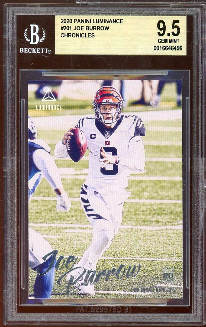 Joe Burrow Rookie Card 2020 Panini Luminance Chronicles #201 BGS 9.5 Image 1