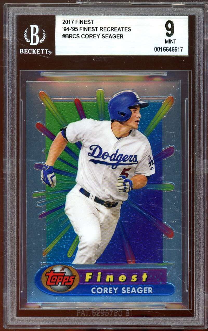 Corey Seager Card 2017 Finest94-95 Finest Recreates (pop 1) #brcs BGS 9 Image 1