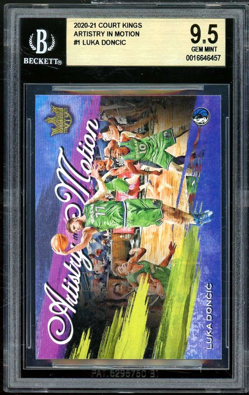 Luka Doncic 2020-21 Panini Court Kings Artistry In Motion (pop 1) #1 BGS 9.5 Image 1