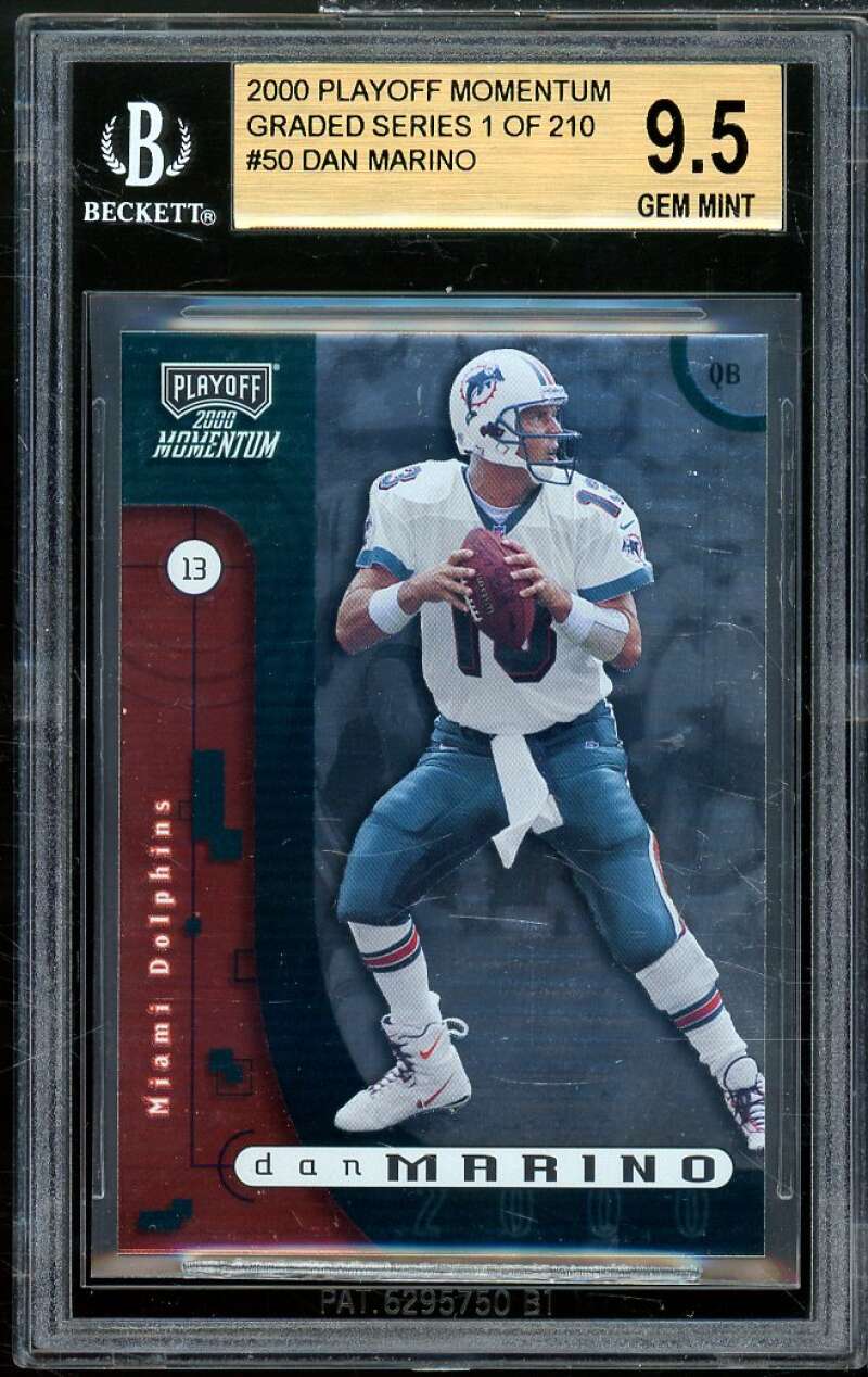 Dan Marino Card 2000 Playoff Momentum Graded Series #50 BGS 9.5 Image 1