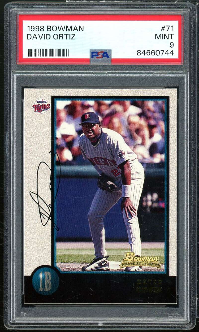 David Ortiz Rookie Card 1998 Bowman #71 PSA 9 Image 1