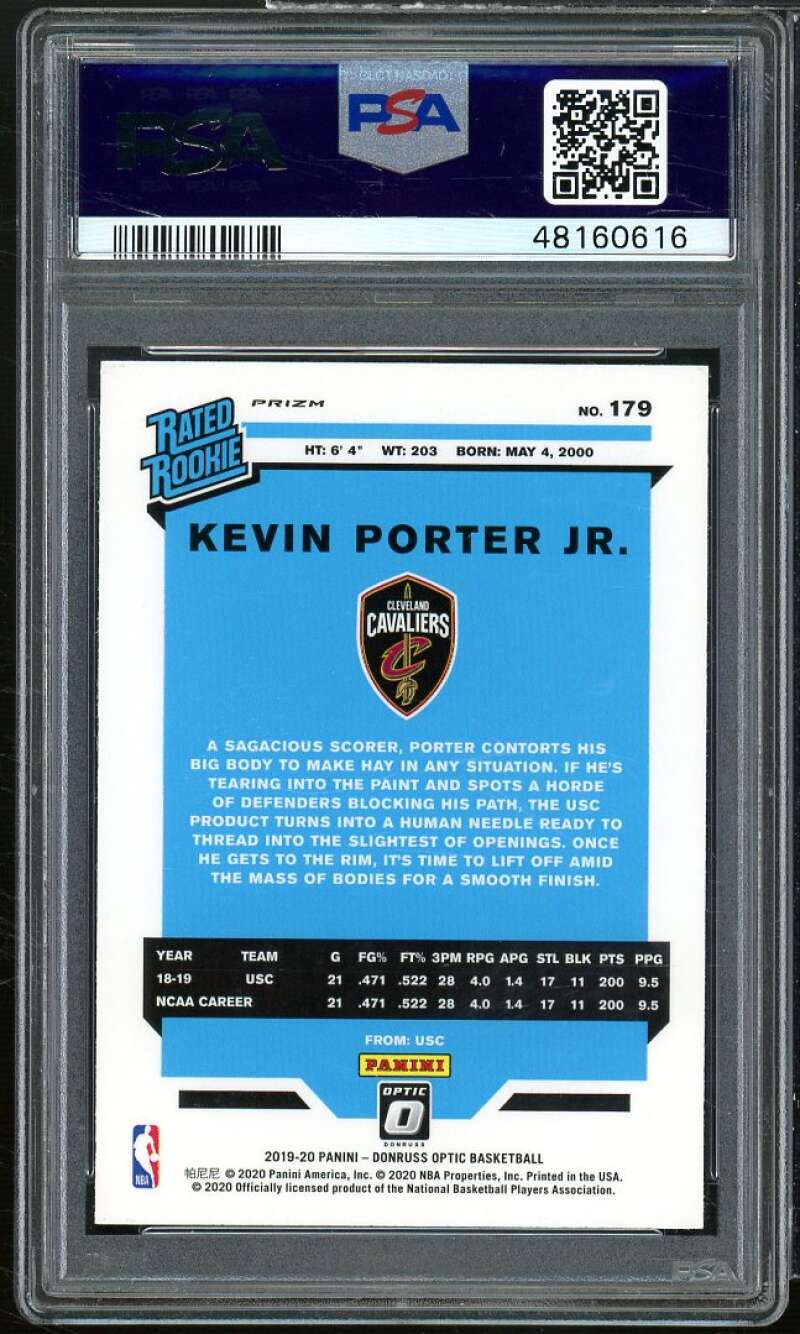 Kevin Porter Jr. Rookie 2019-20 Panini Donruss Optic Blue Velocity #179 PSA 10 Image 2