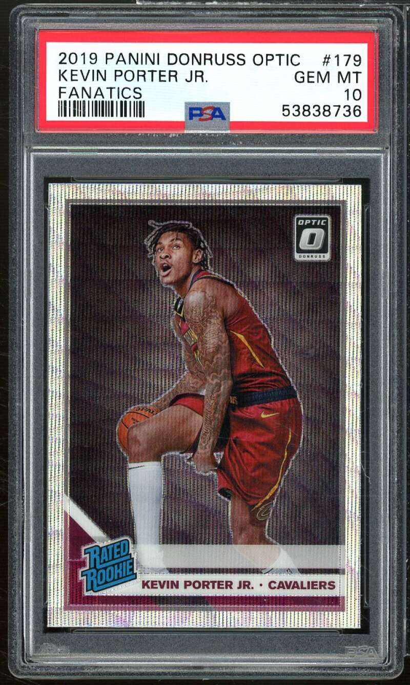 Kevin Porter Jr. Rookie Card 2019-20 Panini Donruss Optic Fanatics #179 PSA 10 Image 1