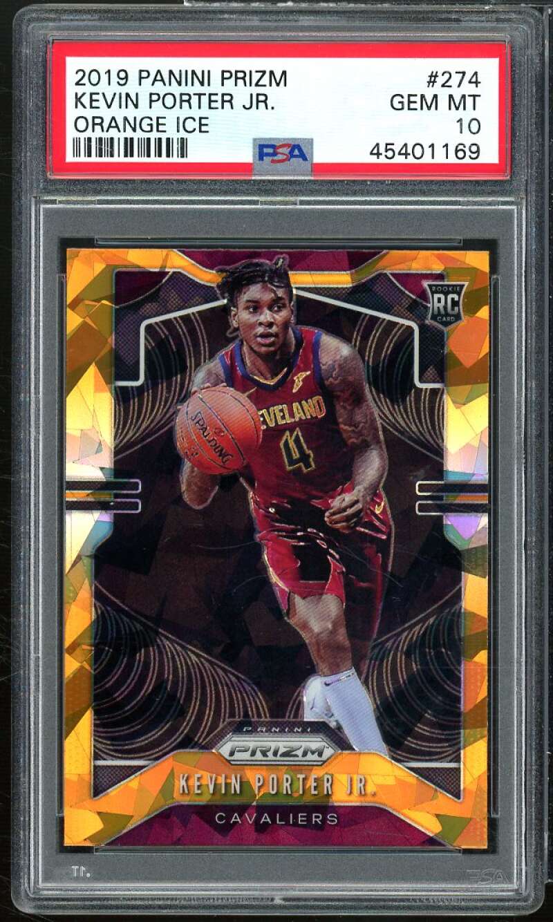 Kevin Porter Jr. Rookie Card 2019-20 Panini Prizm Orange Ice #274 PSA 10 Image 1