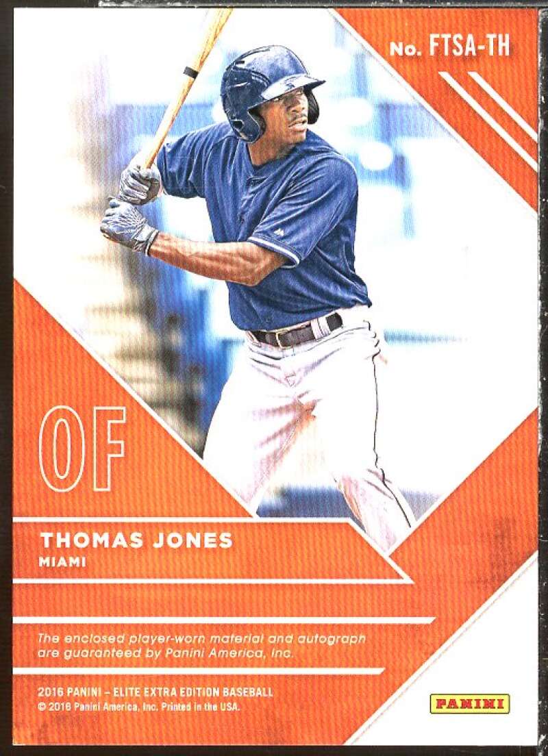 Thomas Jones 2016 Elite Extra Edition Future Threads Silhouette AU Silver #32  Image 2