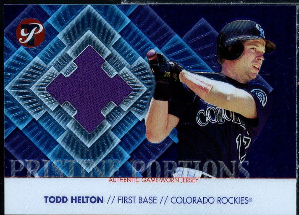 Todd Helton Jsy Card 2002 Topps Pristine Portions #TH  Image 1