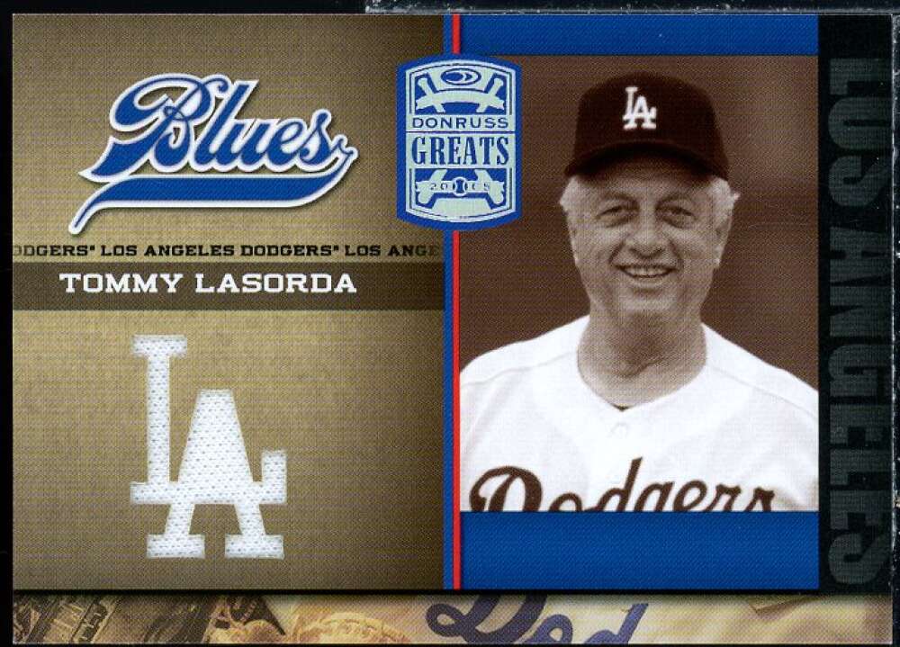 Tommy Lasorda Jsy Card 2005 Donruss Greats Dodger Blues LA Material #4  Image 1