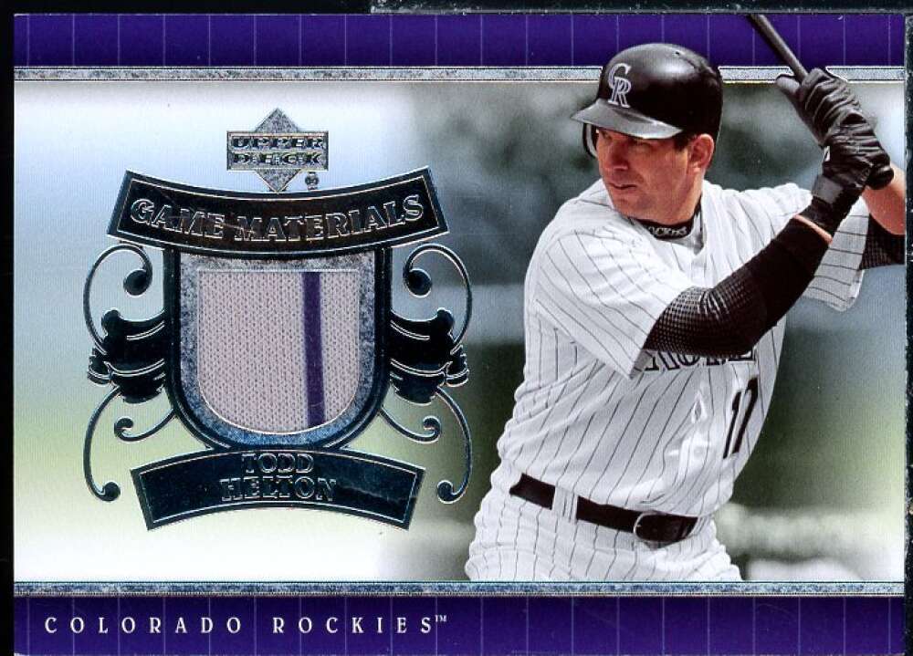 Todd Helton Card 2007 Upper Deck UD Game Materials #TH  Image 1