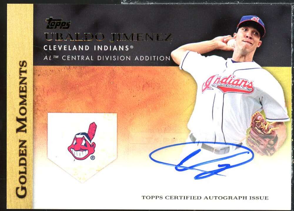 Ubaldo Jimenez Card 2012 Topps Golden Moments Autographs #UJ  Image 1