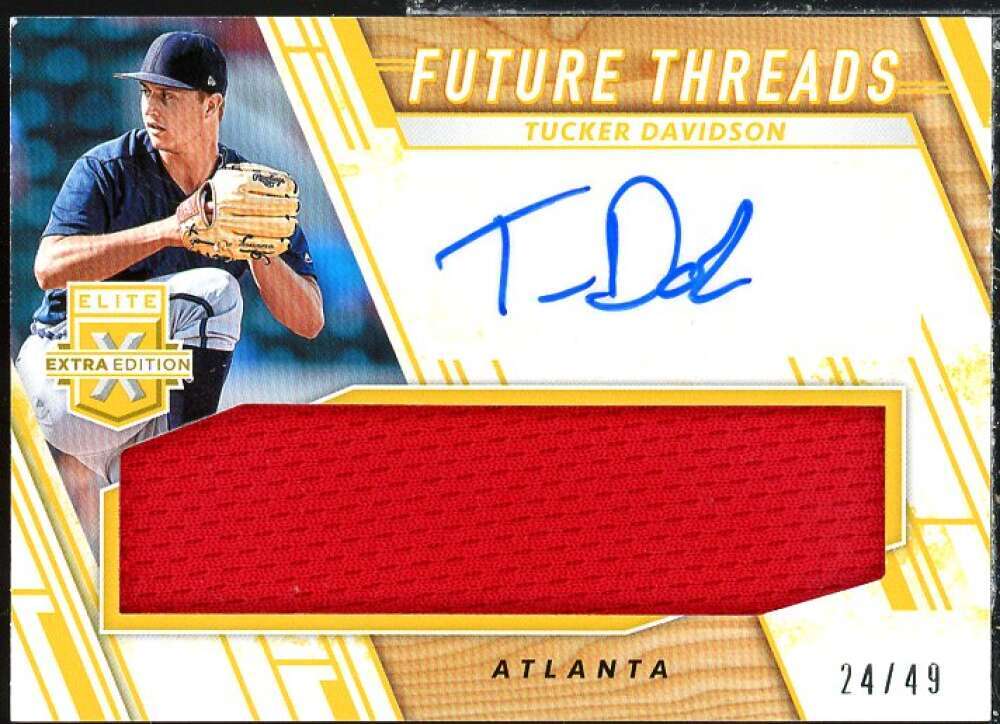 Tucker Davidson RC 2019 Elite Extra Edition Future Threads Signatures Gold #32  Image 1