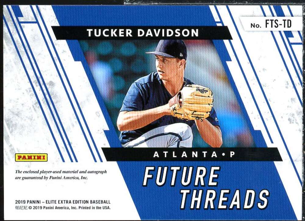 Tucker Davidson RC 2019 Elite Extra Edition Future Threads Signatures Gold #32  Image 2